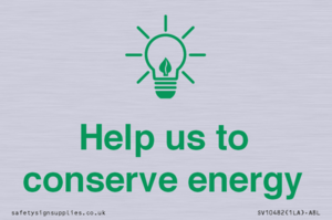 Help us to conserve energy 